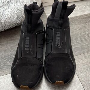 Puma Men's Black Slip-On Sneakers